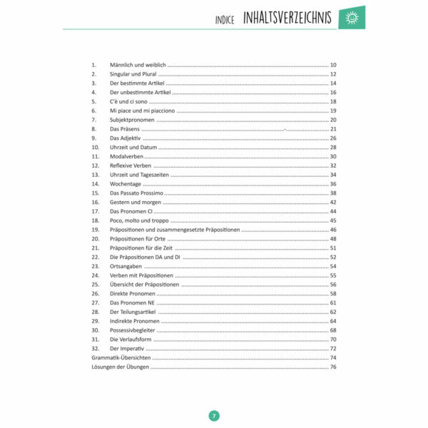 Bello Books Italienische Grammatik fuer Anfaenger A1 Inhalt 1 | Italienische Grammatik für Anfänger A1 (pdf)