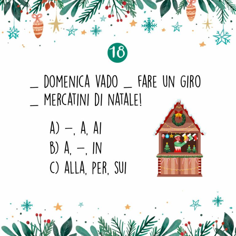 calendario avvento quiz 18 | 24 quiz di Natale