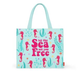 LEGAMI Good Vibes Strandtasche Seepferdchen