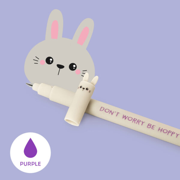 LEGAMI Loeschbarer Gelstift Bunny – lila Tinte | Löschbarer Gelstift Bunny – lila