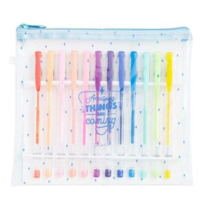 Mr. Wonderful Set mit 12 bunten Neon-Gelstiften – Amazing things are coming