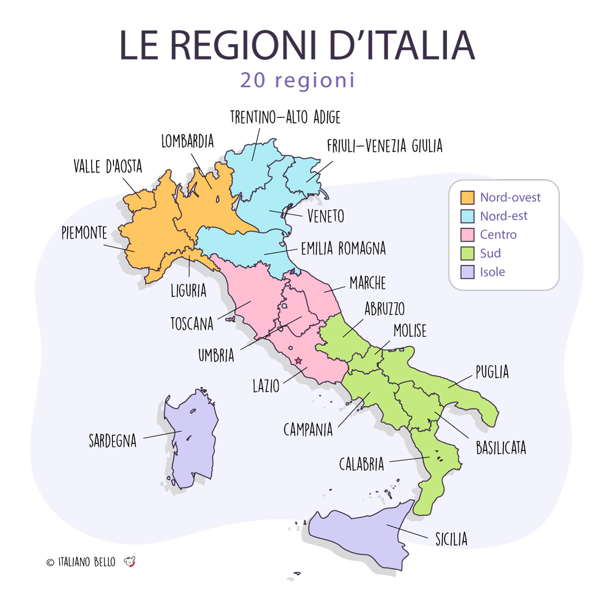 Le regioni d'Italia