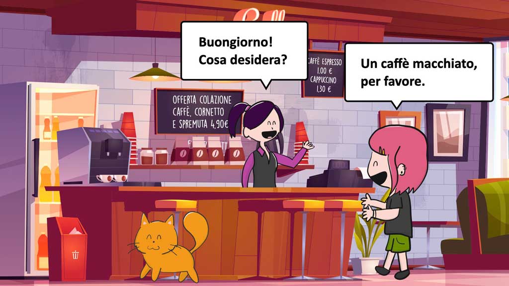 vorrei un caffe cover | Corso d'italiano